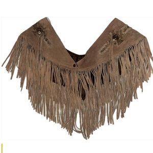Chasser Tan Suede Leather Shawl